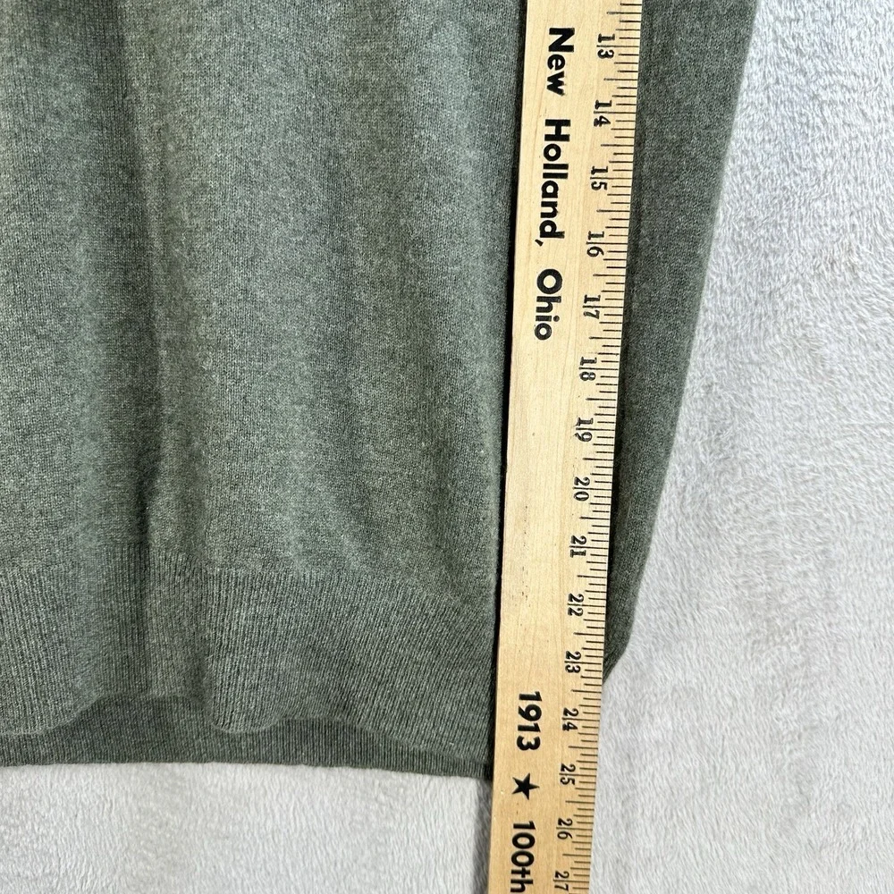Philip G 100% Cashmere V-Neck‎ Sweater Pullover Green Men's L Old Money Preppy